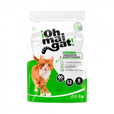 Imagen de OHMAIGAT GATOS INQUIETOS X 8 KG